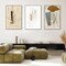 Framed Wall Art, Boho Wall Art Set of 3, Mid Century Modern Decor 16" x 24", Minimalist Black Beige Neutral Abstract Portrait Canvas Prints Wall Decor for Bedroom Living Room Bathroom…